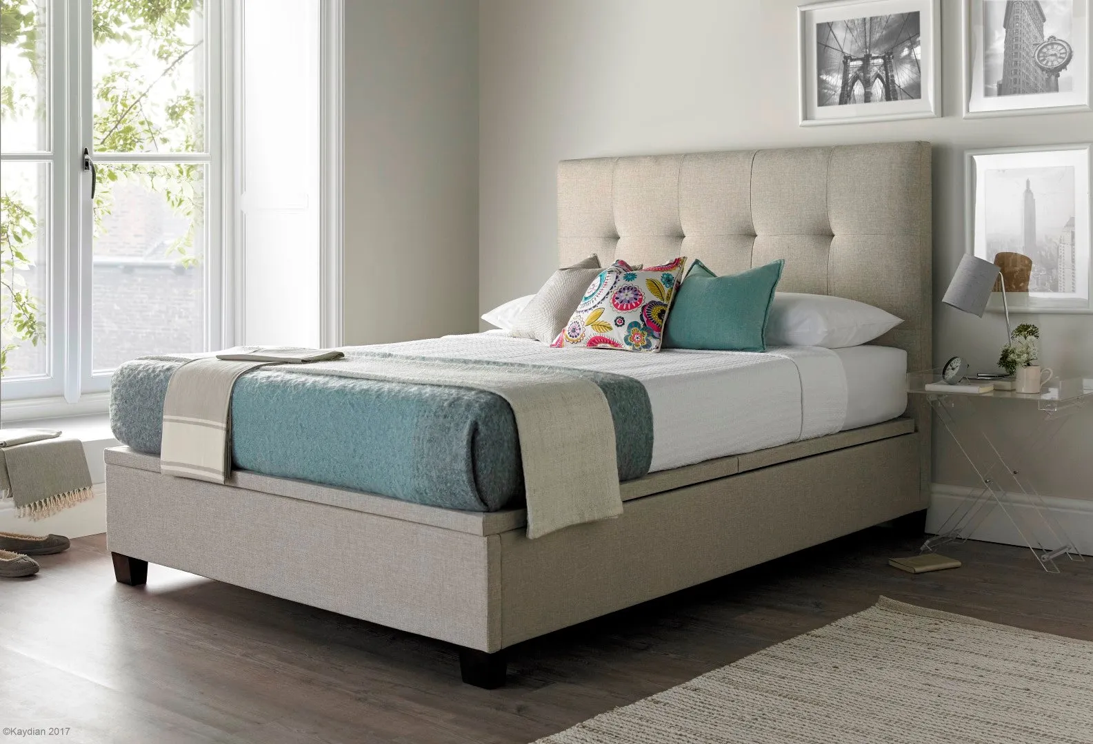 Hampshire 4FT 6 Divan Bed - Pendle Oatmeal