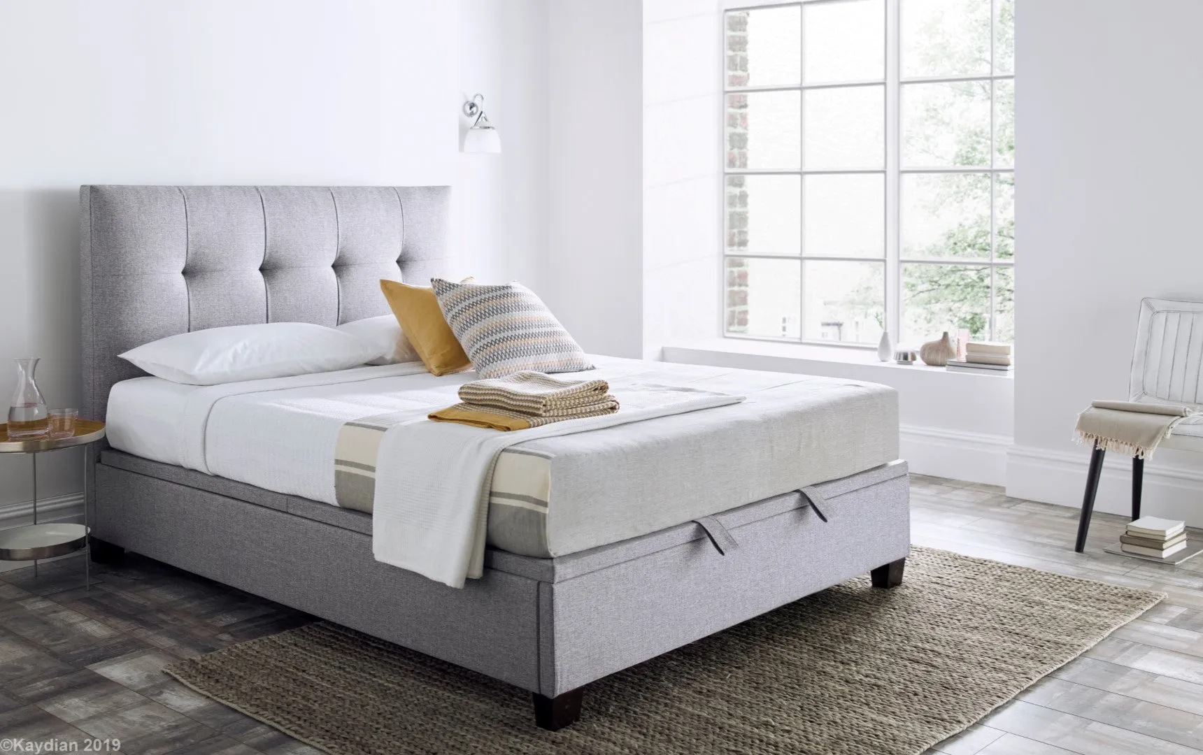 Hampshire 6FT Divan Bed - Marbella Dark Grey