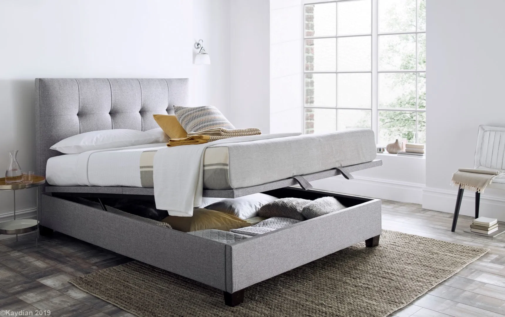 Hampshire 6FT Divan Bed - Marbella Dark Grey