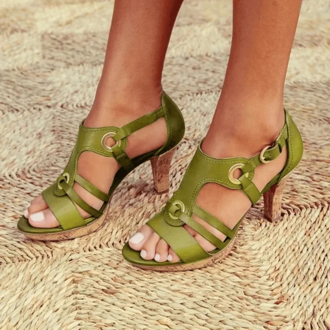 HANNAH | COMFORTABLE HEELED SANDALS