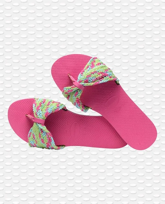 Havaianas You St Tropez Mesh Pink Multi Flip Flops