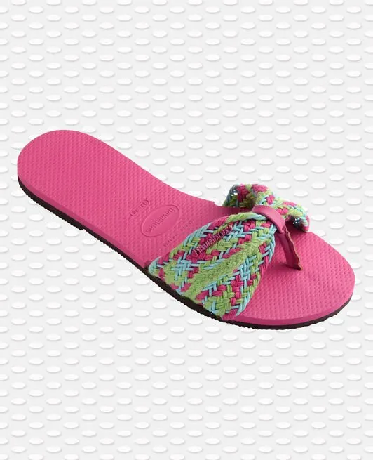 Havaianas You St Tropez Mesh Pink Multi Flip Flops