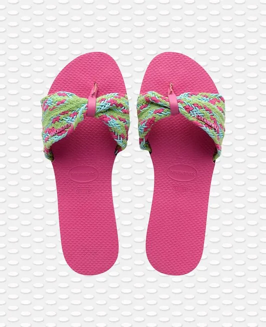 Havaianas You St Tropez Mesh Pink Multi Flip Flops