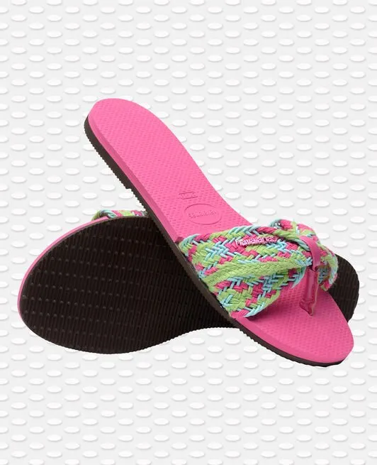 Havaianas You St Tropez Mesh Pink Multi Flip Flops