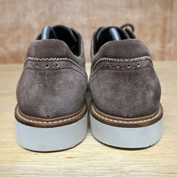 Hogan Men Size 10 US, 9 UK Shoes Brown Suede Brogue Wingtip Oxford Derby Dress
