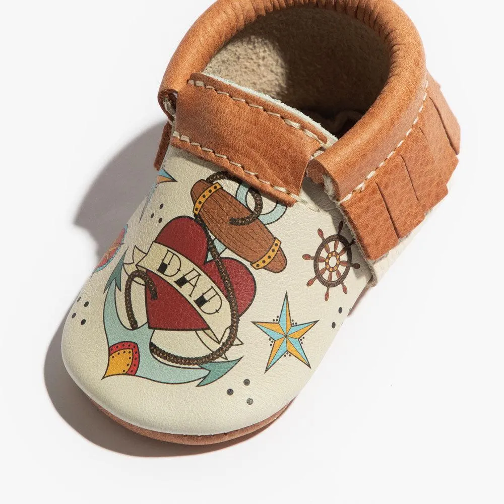 I Heart Dad Moccasin Baby Shoe