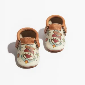 I Heart Dad Moccasin Baby Shoe