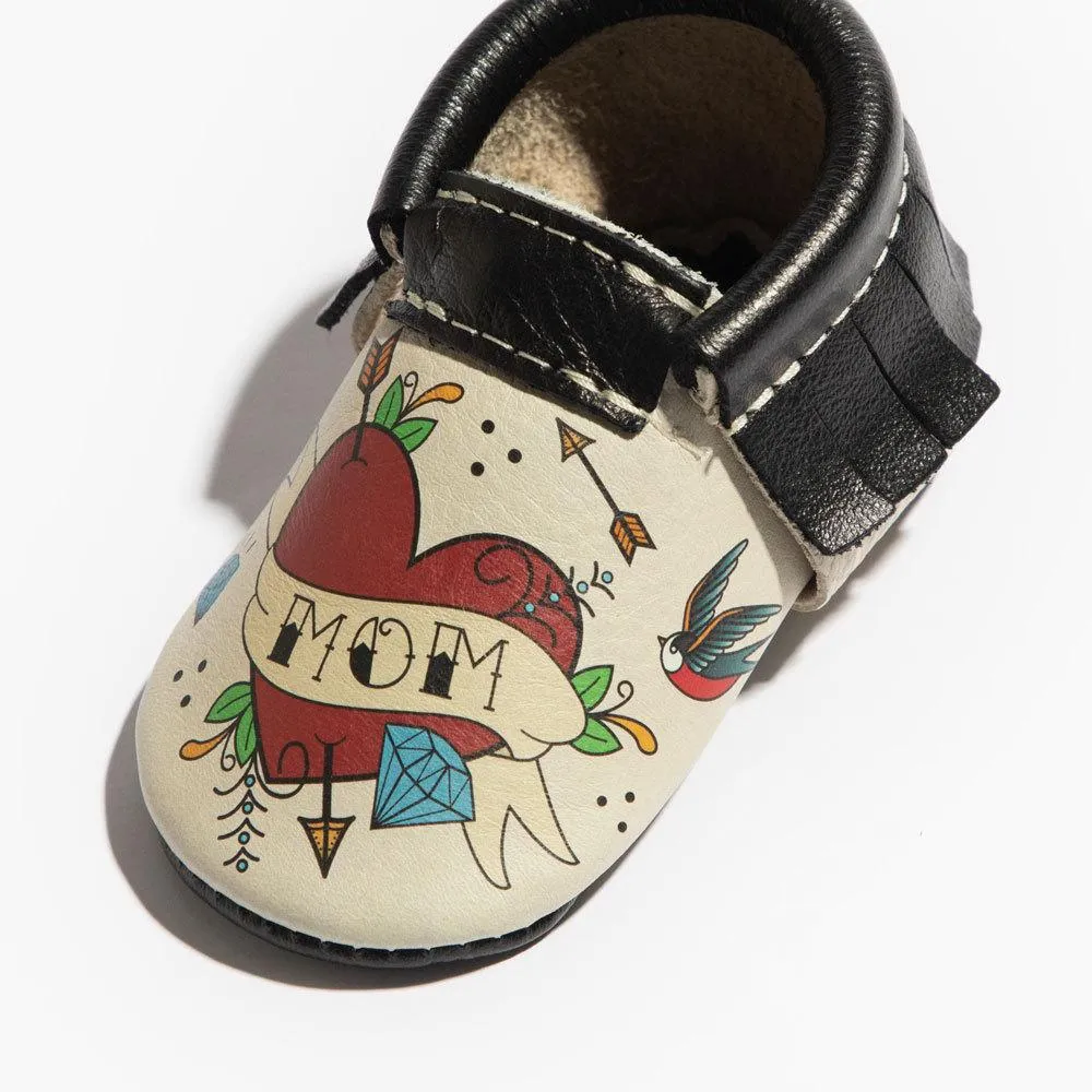 I Heart Mom Moccasin Baby Shoe