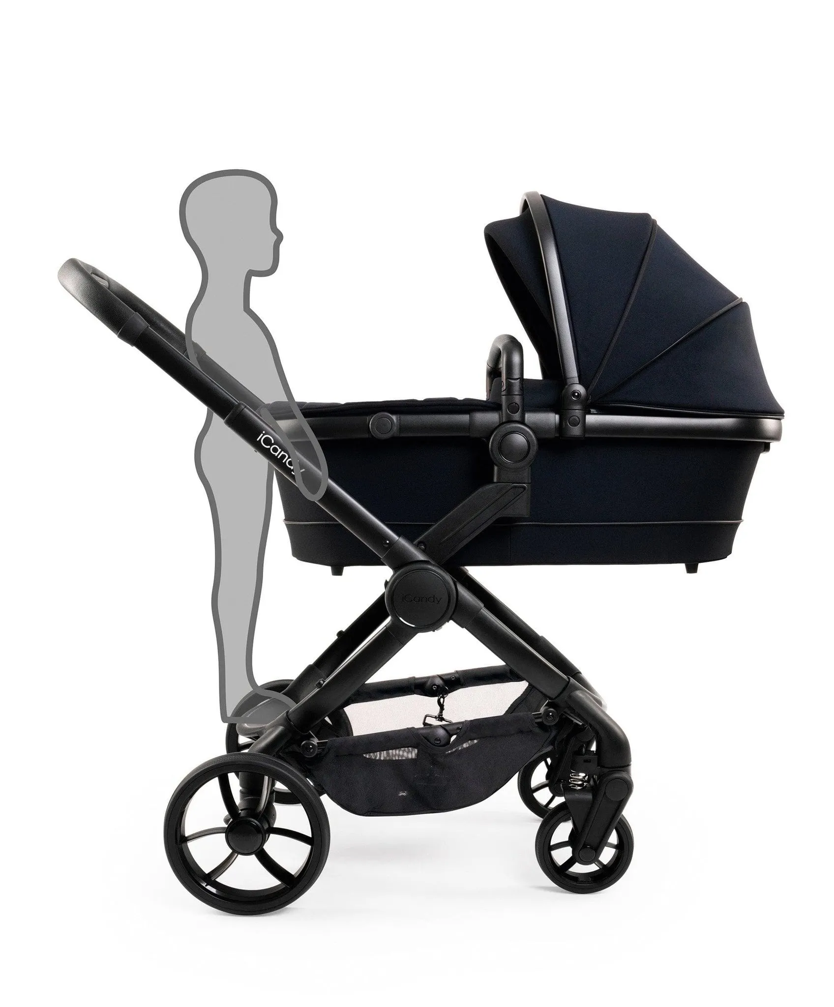iCandy Peach 7 Complete Travel System with Cybex Cloud T and ISOFIX Base - Black Edition