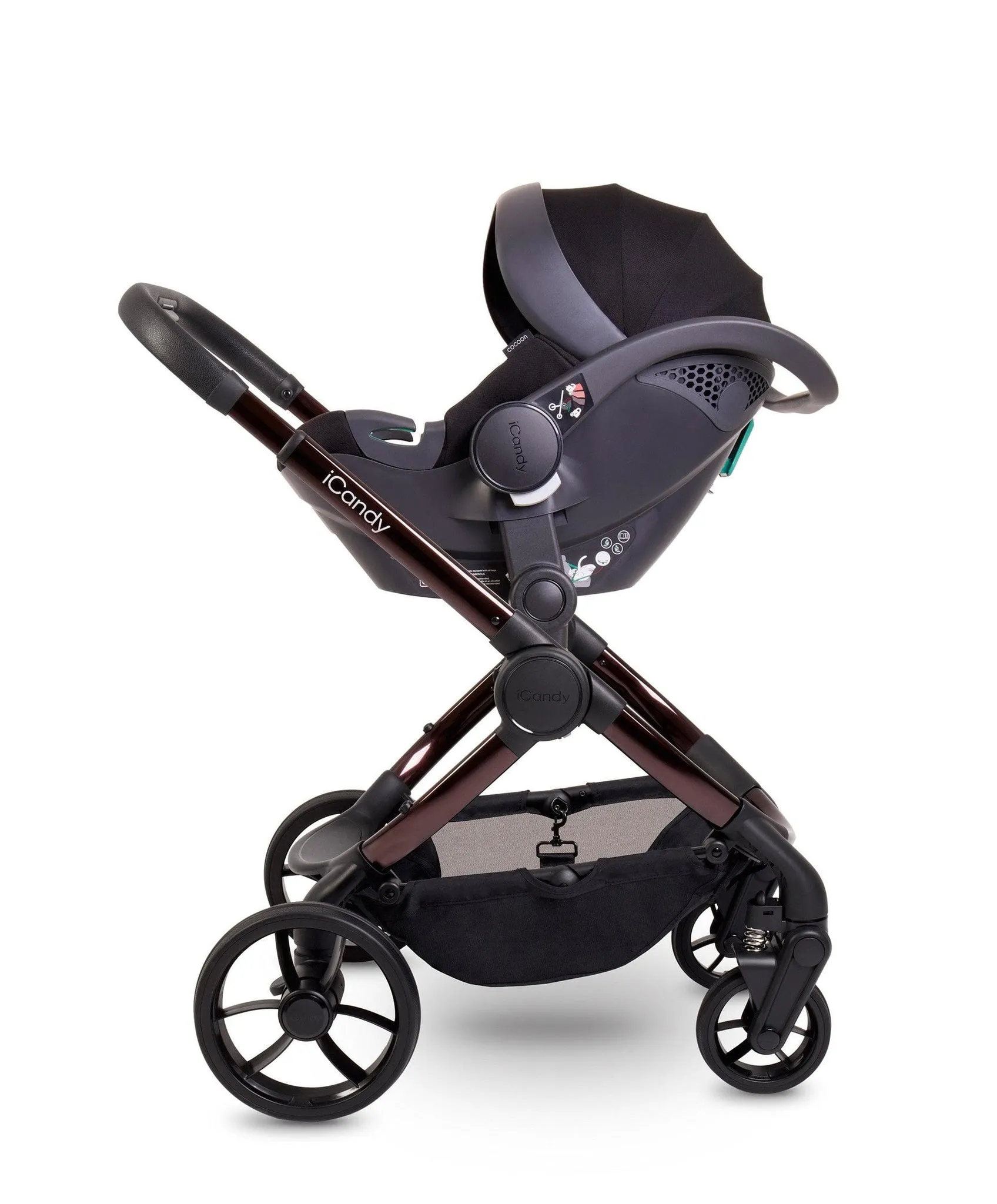 iCandy Peach 7 Complete Travel System with Cybex Cloud T and ISOFIX Base - Dark Grey
