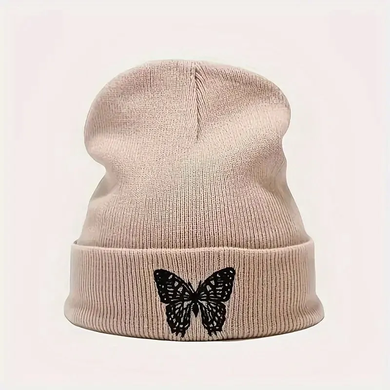 INSTOCK-Butterfly Embroidered Beanie