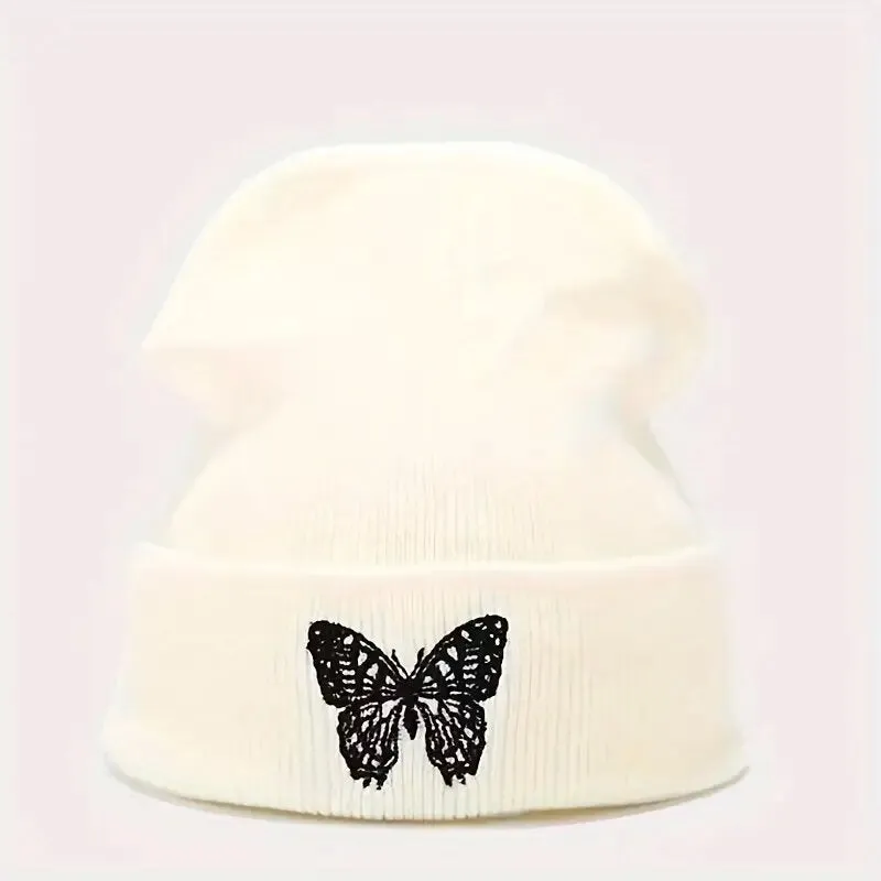 INSTOCK-Butterfly Embroidered Beanie