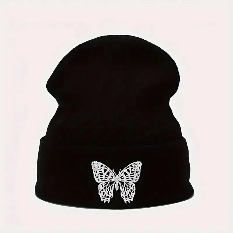 INSTOCK-Butterfly Embroidered Beanie
