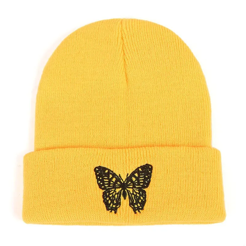 INSTOCK-Butterfly Embroidered Beanie