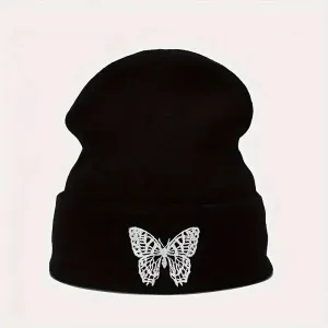 INSTOCK-Butterfly Embroidered Beanie