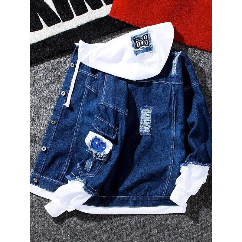 INSTOCK-Spring and autumn new patchwork denim jacket