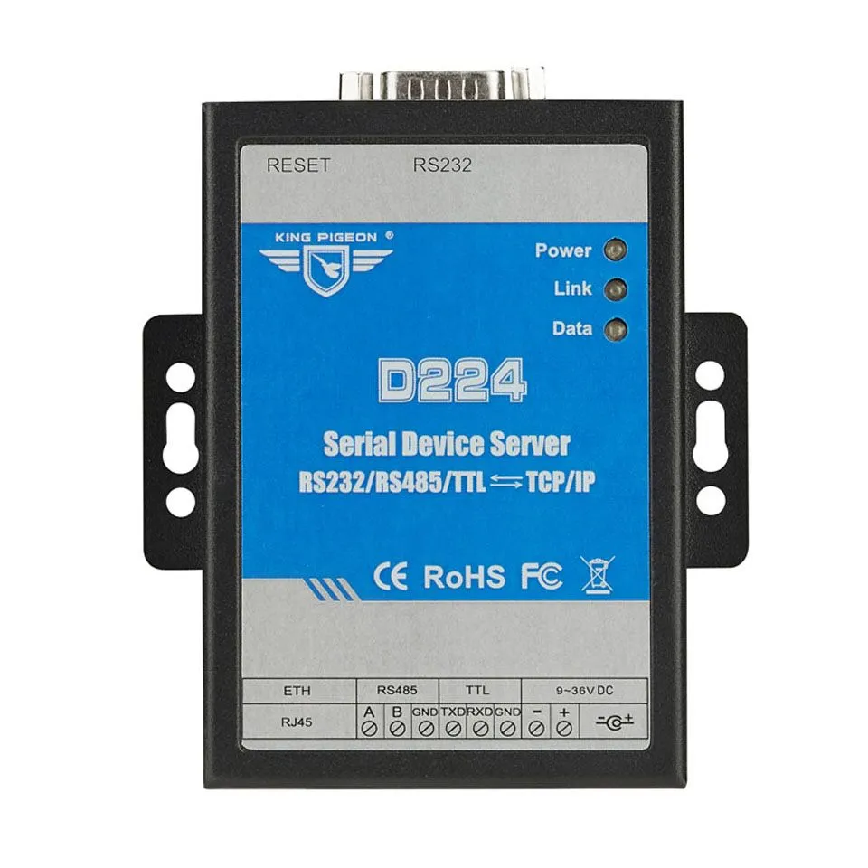 IoT Product Serial Device Server D224(RS485/232/TTL to TCP/IP Converter)