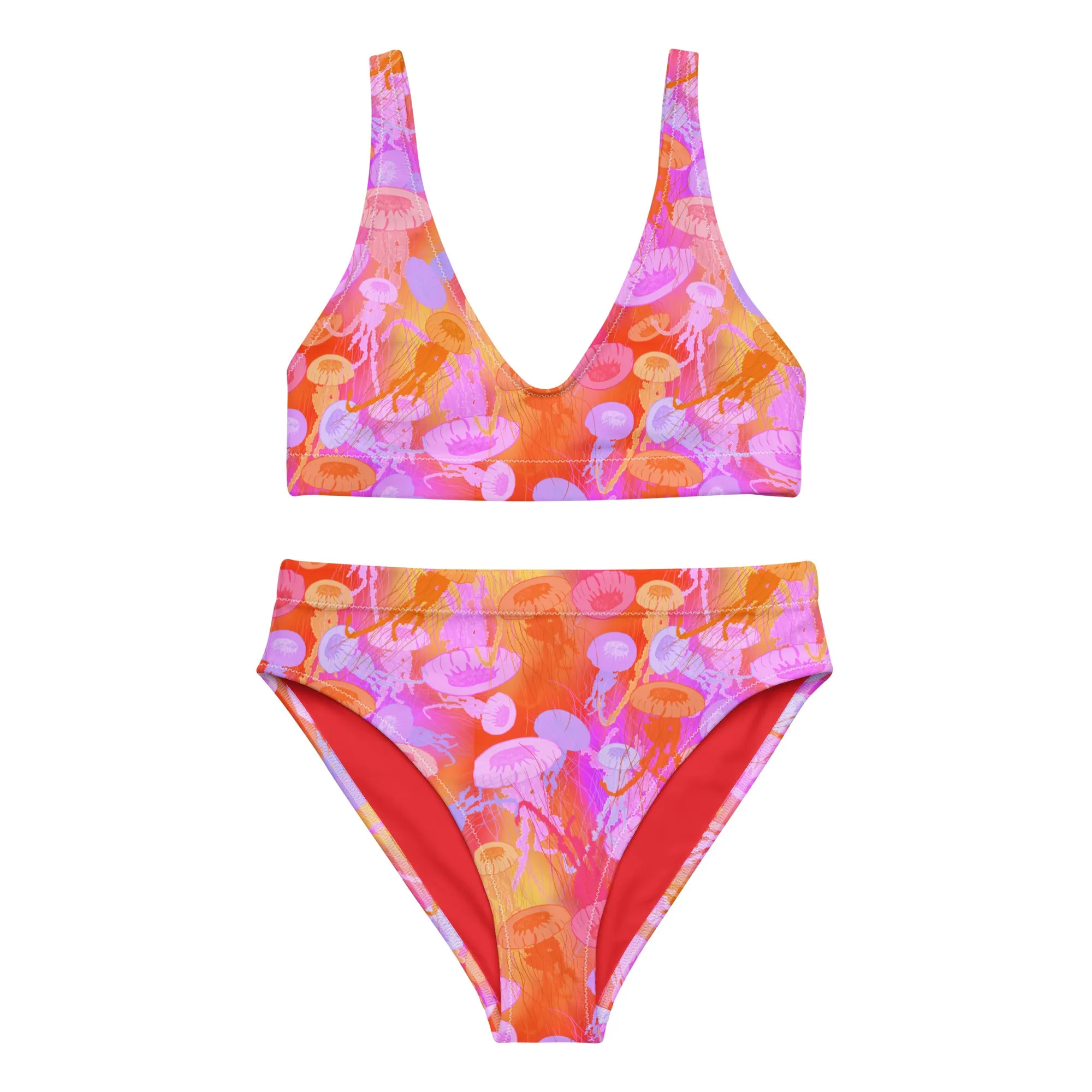 Jellyfish Blaze High Waisted Sustainable Bikini