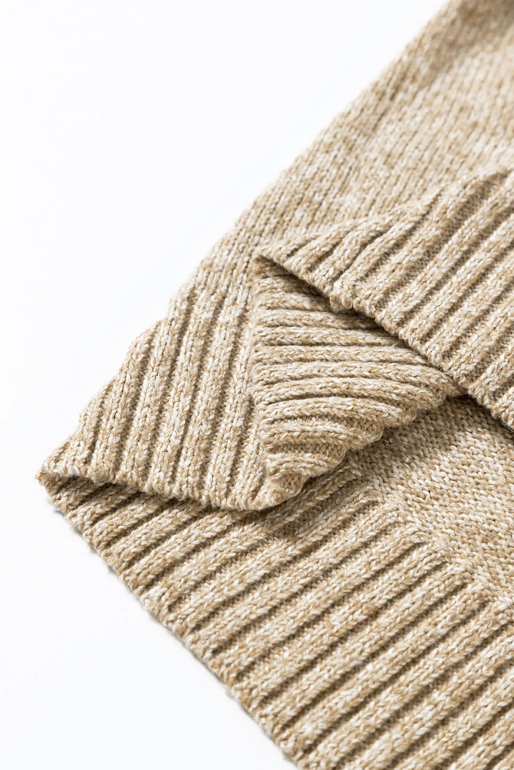 Khaki Star Pattern Drop Shoulder Plus Size Sweater