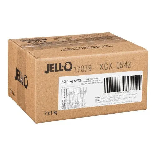 Lime - JELL-O Gelatin - Jelly Powder - Dessert Mix - 2 x 1kg/Case