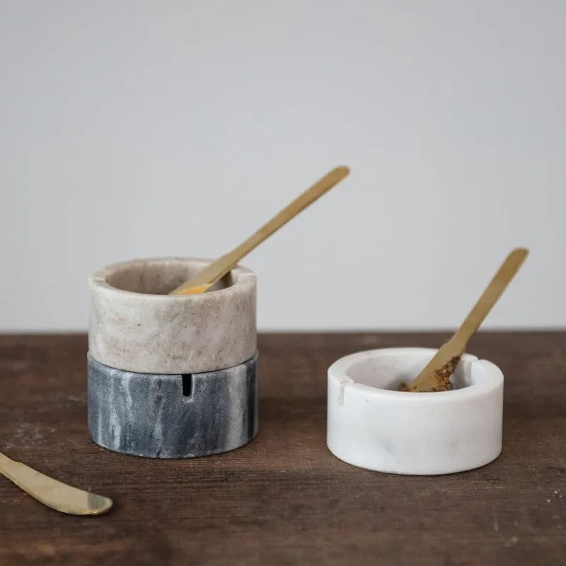 Marble Bowl with Gold Knife (3 Colors)