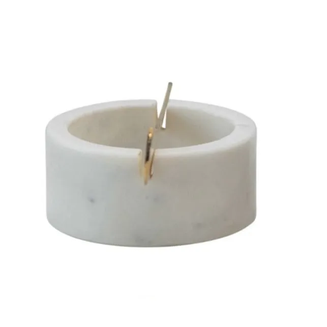 Marble Bowl with Gold Knife (3 Colors)