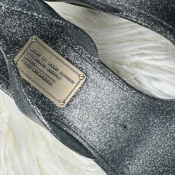 Marc by Marc Jacobs | Jelly Sparkle Slingback Sandal | Size 6