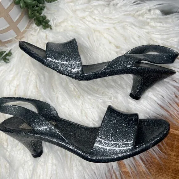 Marc by Marc Jacobs | Jelly Sparkle Slingback Sandal | Size 6