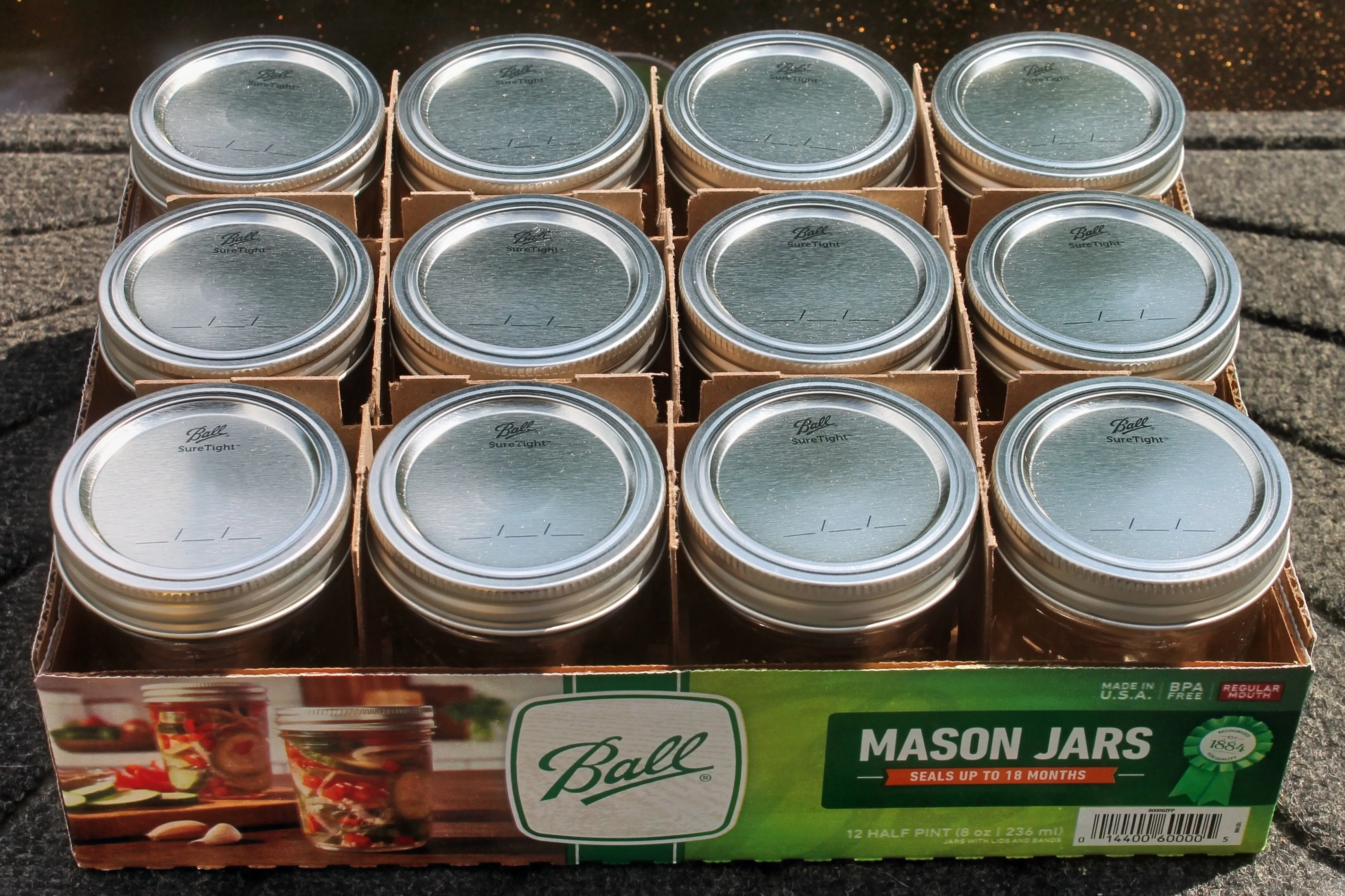 Mason Canning Jars - Regular Jelly 8 oz (Half Pt.) Ball