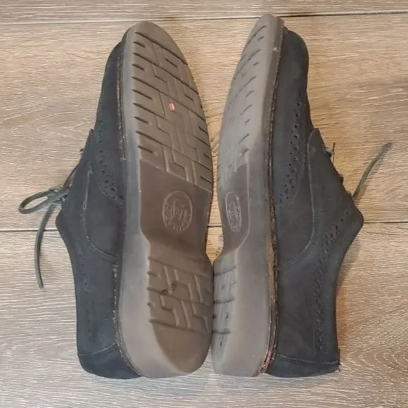Mephisto Sherpas Mens 8.5 Black Nubuck Leather Wingtip Derby Shoe Made In France
