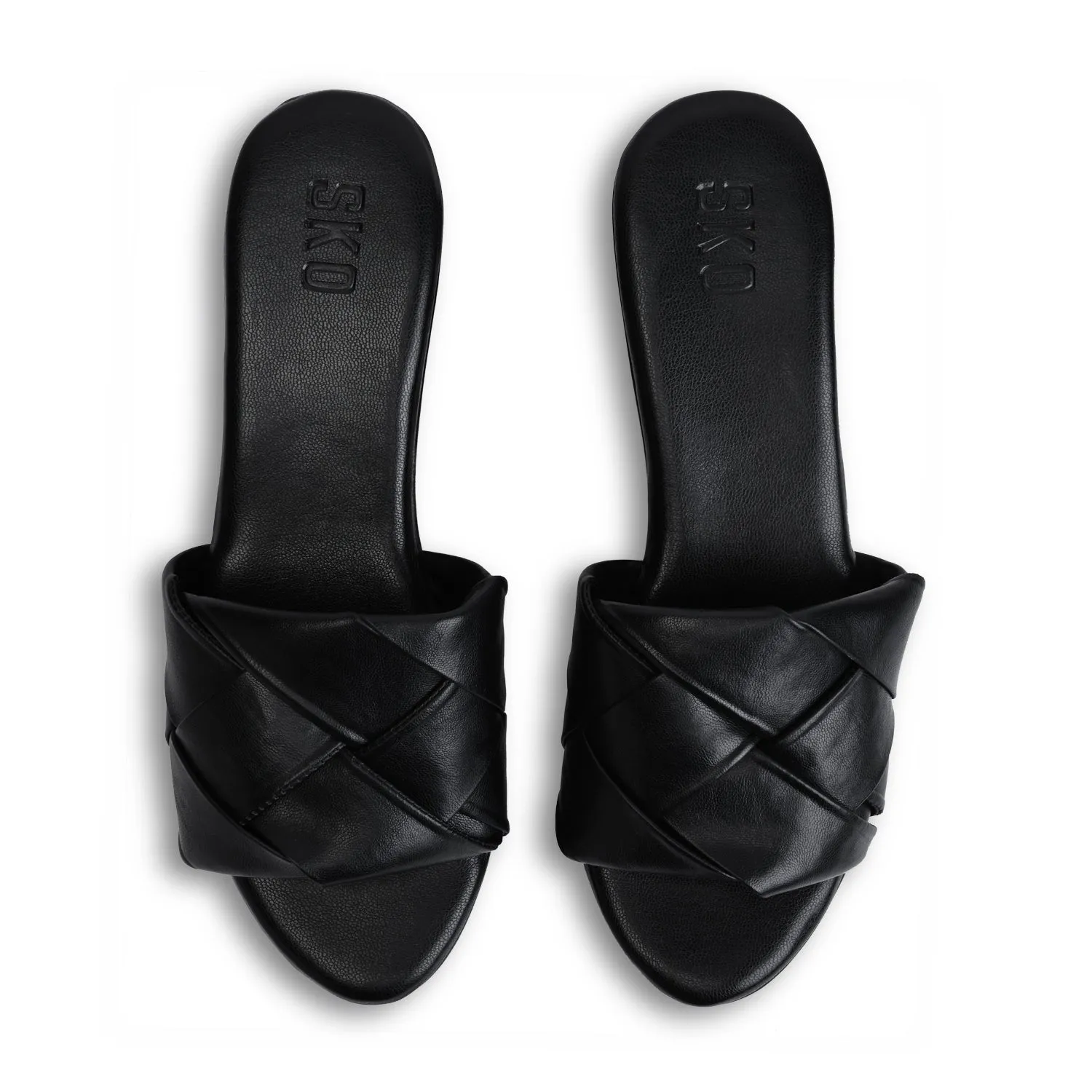 Messina Black Platform Sandals For Women
