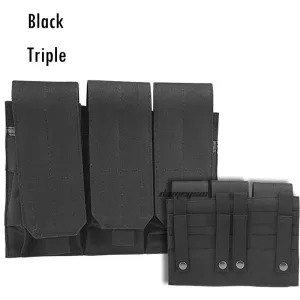 Military Tactical MOLLE Triple Magazine Pouches Triple Army Shooting Mag Pouch Wargame Paintball Pouch Equipment for M14 Ak47