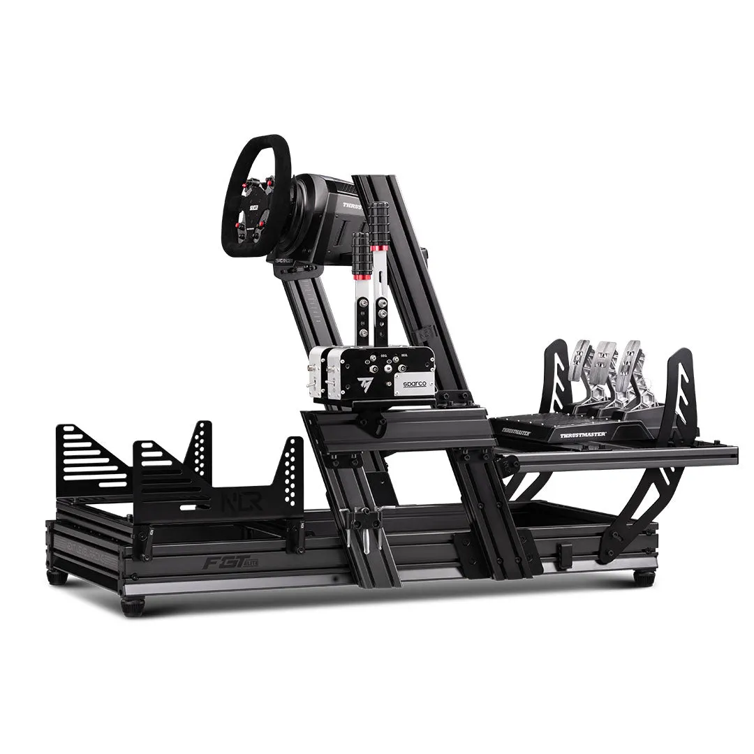 Next Level Racing F-GT Elite Formula & GT Aluminium Profile Simulator Cockpit - Wheel plate Edition
