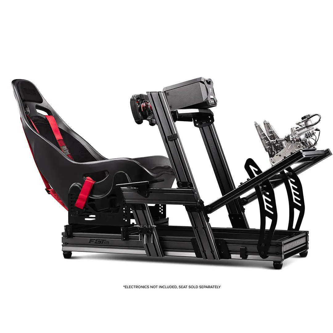 Next Level Racing F-GT Elite Formula & GT Aluminium Profile Simulator Cockpit - Wheel plate Edition