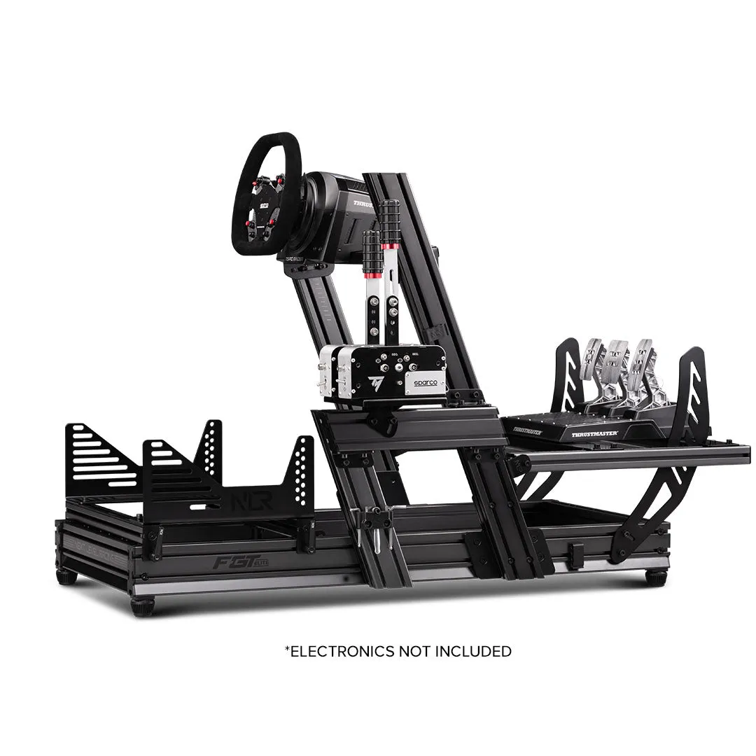 Next Level Racing F-GT Elite Formula & GT Aluminium Profile Simulator Cockpit - Wheel plate Edition