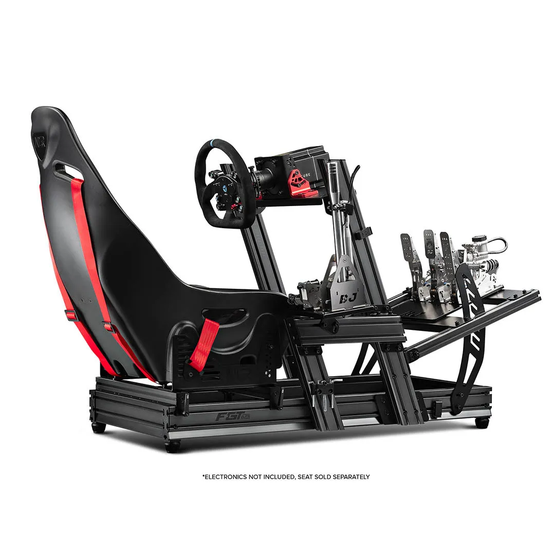 Next Level Racing F-GT Elite Formula & GT Aluminium Profile Simulator Cockpit - Wheel plate Edition