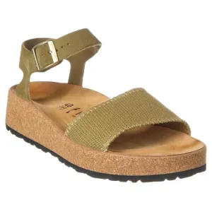 NWOT Papillio By Birkenstock Glenda Suede Sandals - Khaki Green Sz 39 (8.5/9)