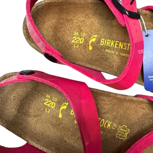 NWT BIRKENSTOCK Taormina kids hot pink size 34/ US 3
