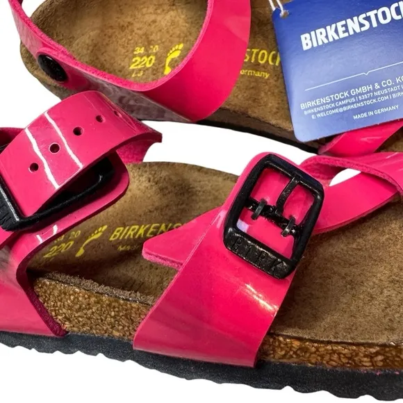 NWT BIRKENSTOCK Taormina kids hot pink size 34/ US 3