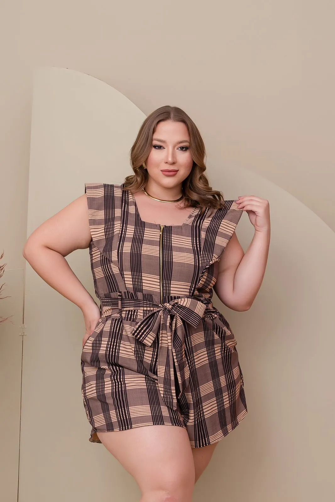 Plaid Romper