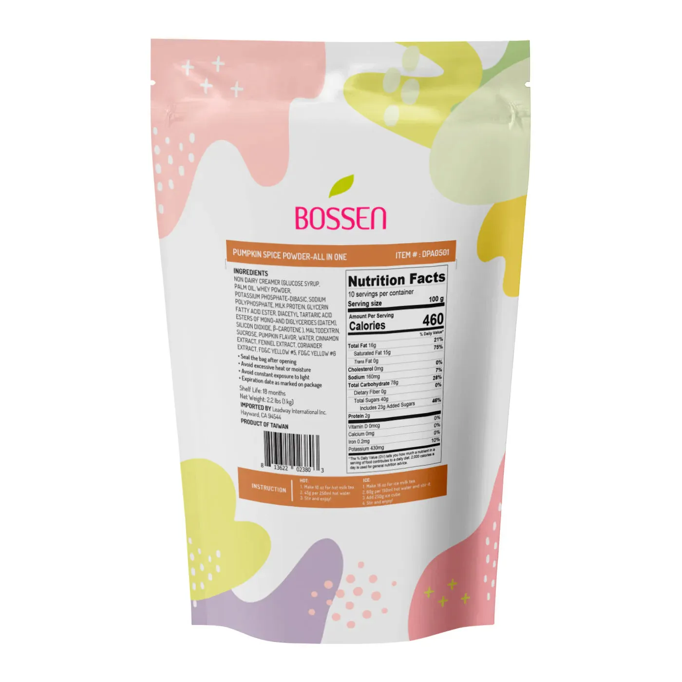 Pumpkin Spice Powder |  All in One | NEW | 2.2 Lbs. Bag - Bossen Canada