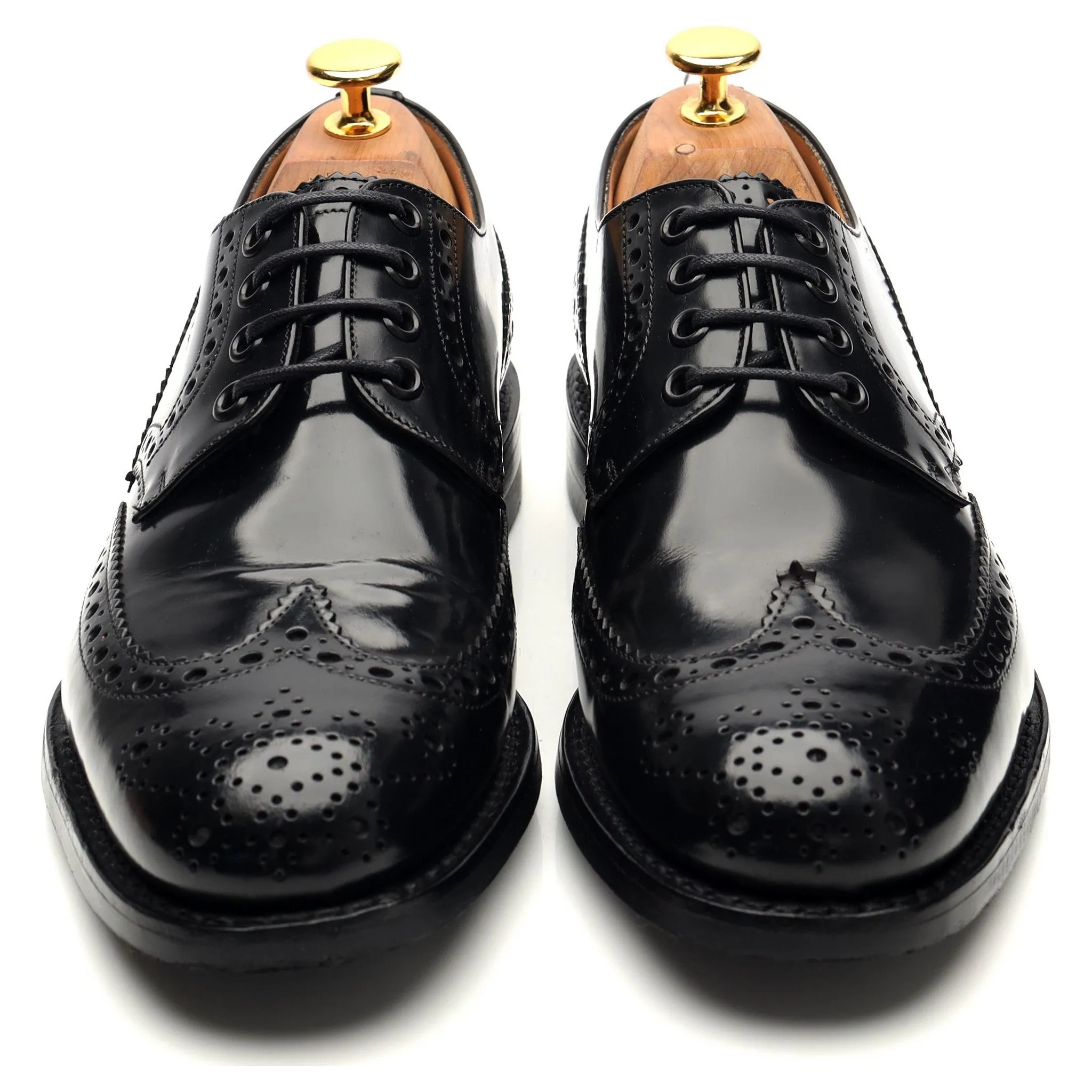'Ramsden' Black Leather Derby Brogues UK 5.5 F