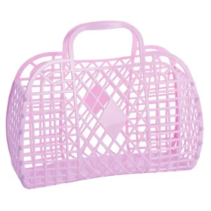 Retro Basket in Lilac - Large