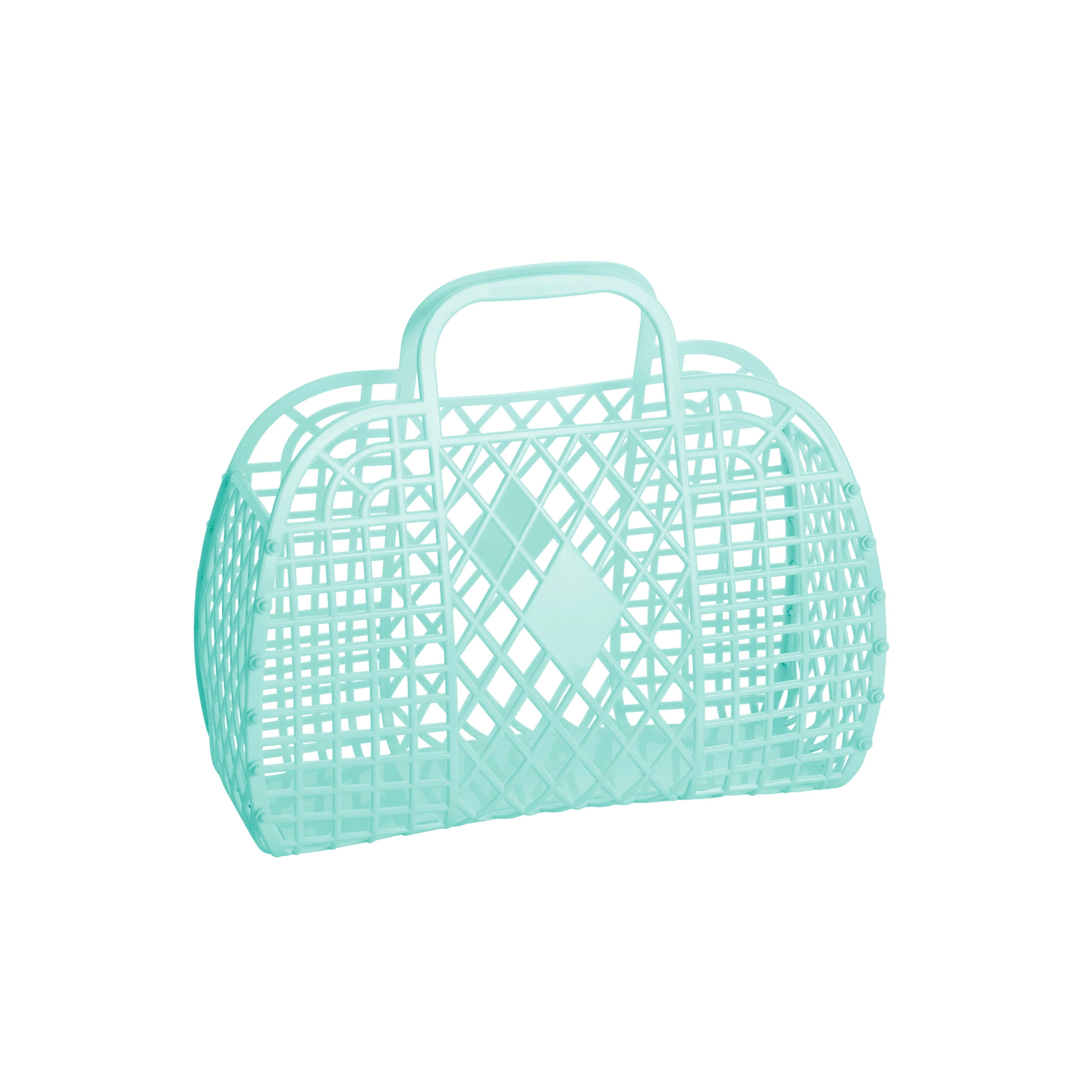 Retro Basket in Mint - Small