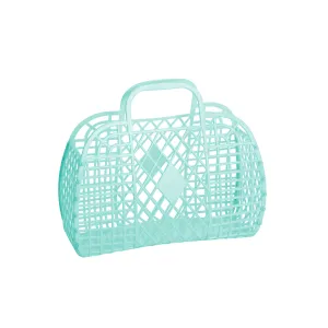 Retro Basket in Mint - Small
