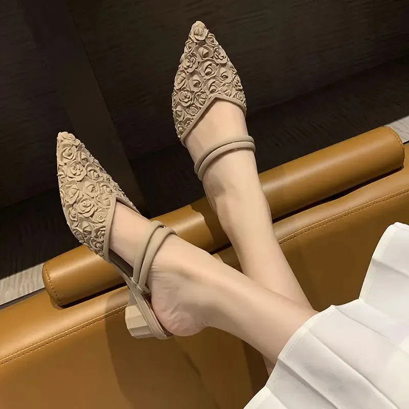 Sandals Jelly Job Slides Mules Summer Pointed Toe Shoes For Women 2024 Black Woman Slippers Stylish Low Price Y H Sandal B