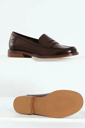 Sasko 1 Penny Moccasin Loafer - Chocolate