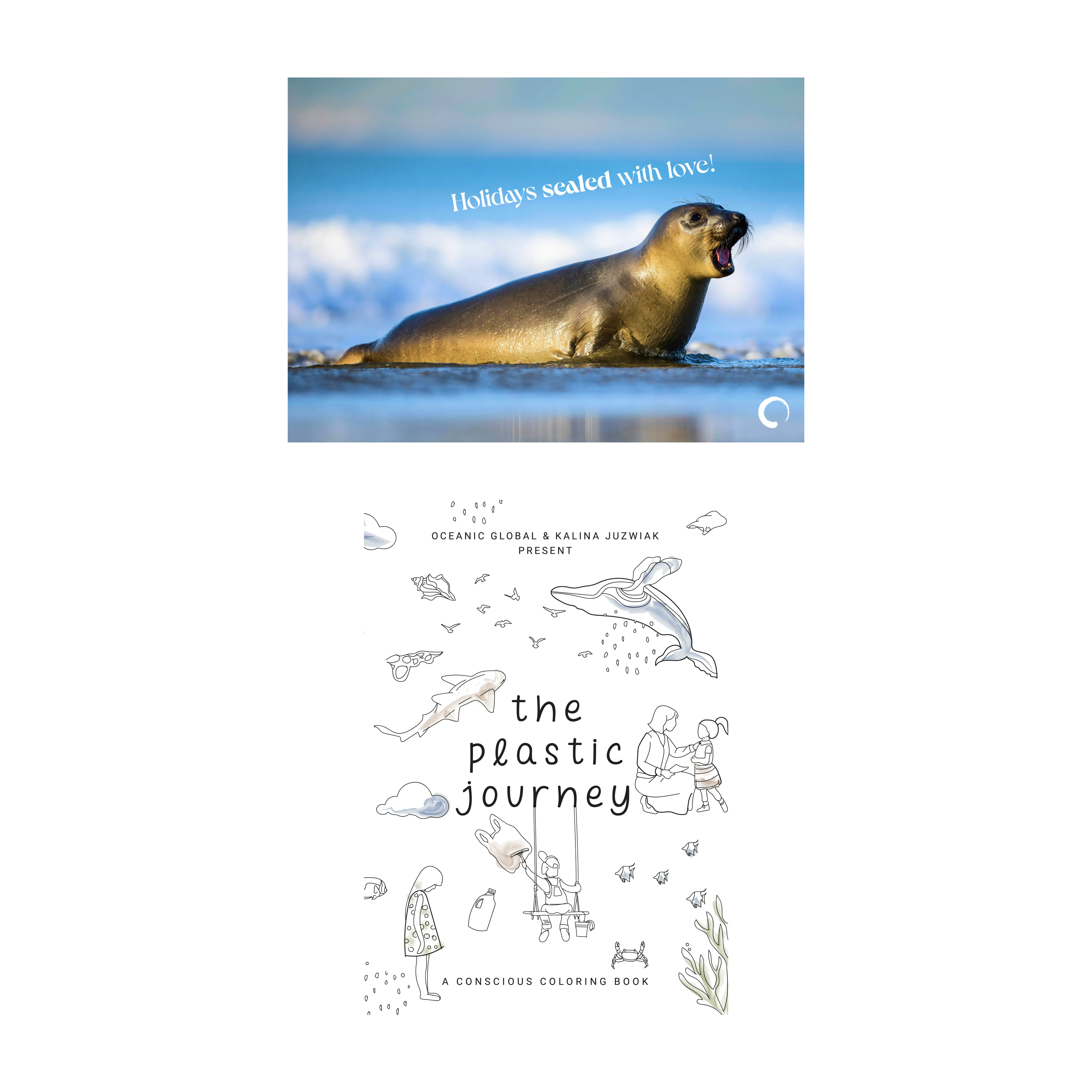 Seal-ed with Love Holiday Card   OG Recognition   Digital Coloring Book