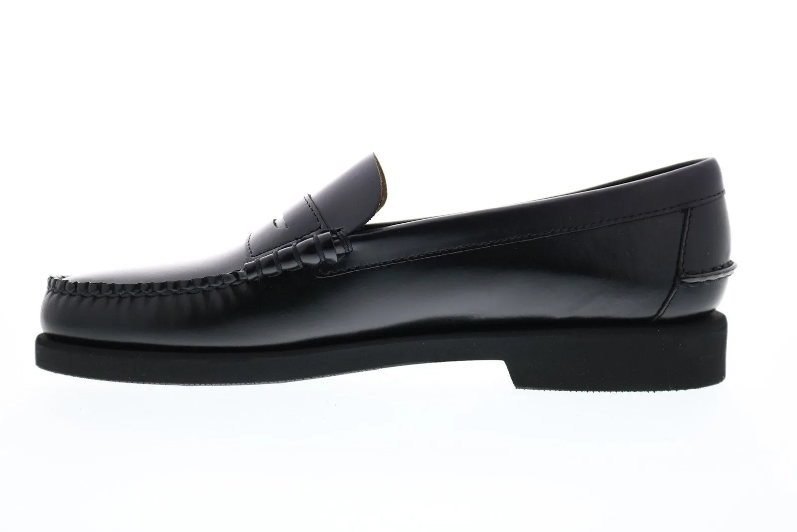 Sebago Dan Polaris 7001GW0 Mens Black Wide Loafers & Slip Ons Penny Shoes