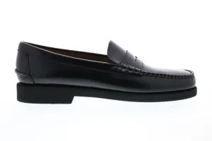 Sebago Dan Polaris 7001GW0 Mens Black Wide Loafers & Slip Ons Penny Shoes